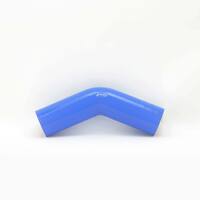3" Blue Silicone Joiner 45 Degree Bend