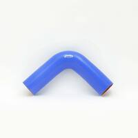 4" Blue Silicone Joiner 90 Degree Bend