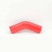 4" Red Silicone Joiner 45 Degree Bend