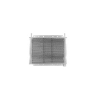 Trans Oil Cooler - 280 x 200 x 19mm (5/16" Hose Barb) suits 9" SPAL Fan, Temp Switch Boss - Raw