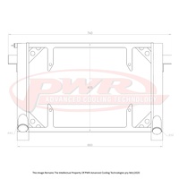55mm Radiator (Ford GT40 V8) w/ 16" SPAL Fan Mounts